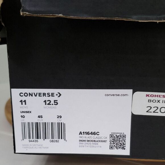 Converse Pro Blaze Classic Smoke Brown Leather Sneakers Unisex M11/ W12.5 NIB - Picture 12 of 12